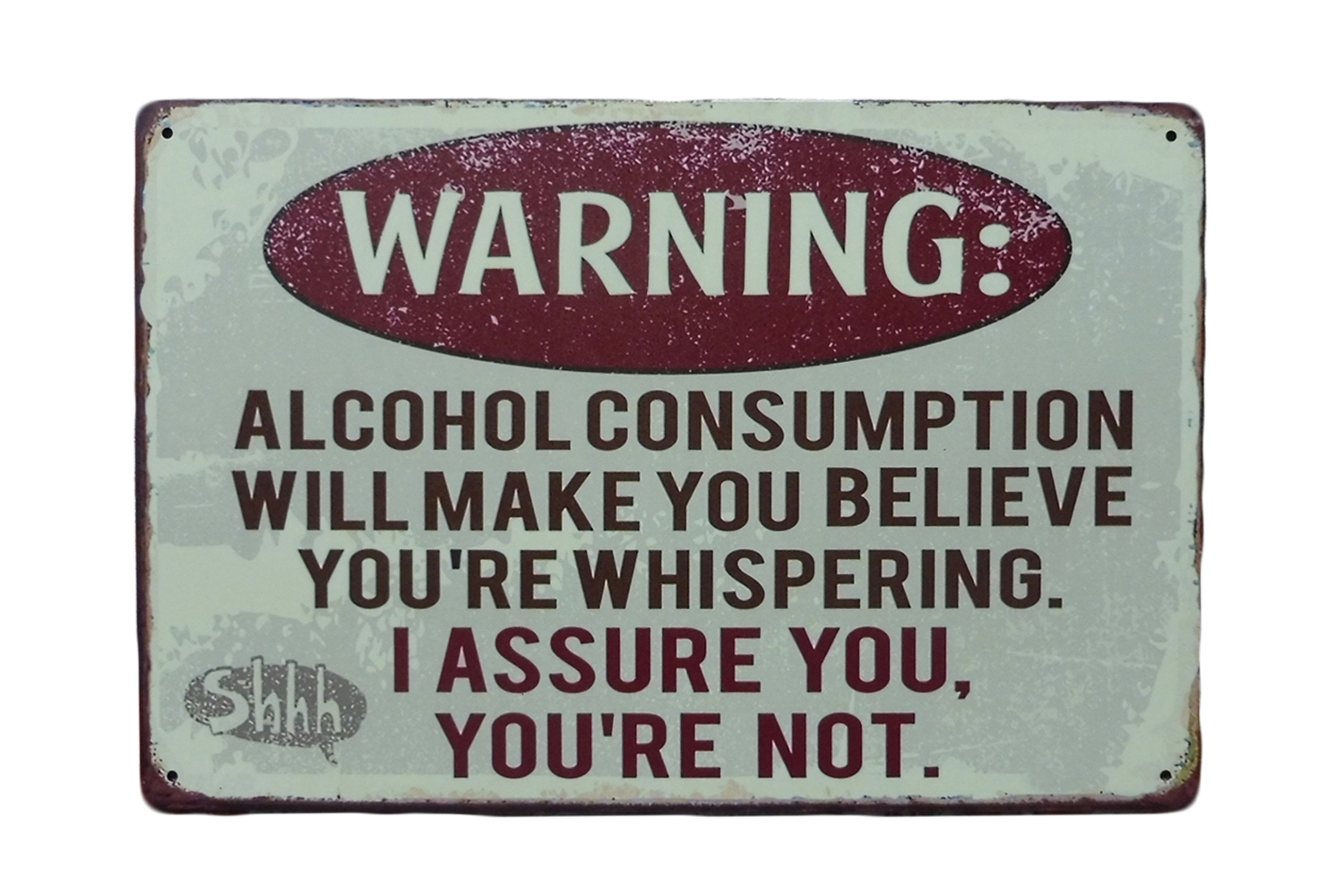 Warning Alcohol Metalen borden