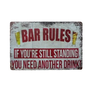 Bar rules, Grappig. 20x30