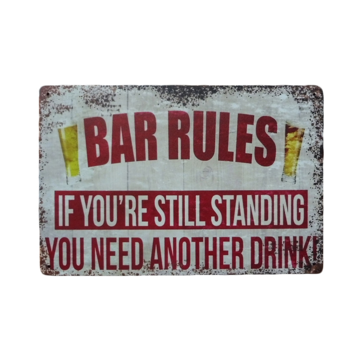 Bar Rules Metalen borden