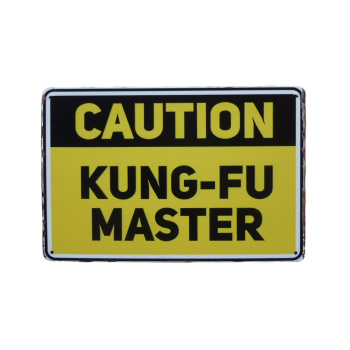 Caution Kungfu Master - Metalen borden