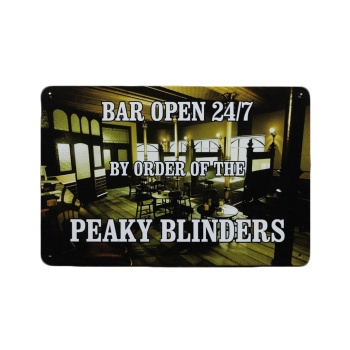 Bar Open Peaky Blinders - Metalen Borden