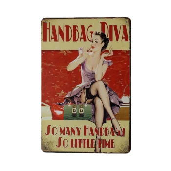 Handbag diva metalen borden