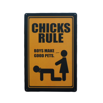 Chicks Rule - Metalen borde