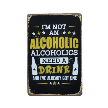 i'm not a alcoholic 20x30 eco vriendelijk