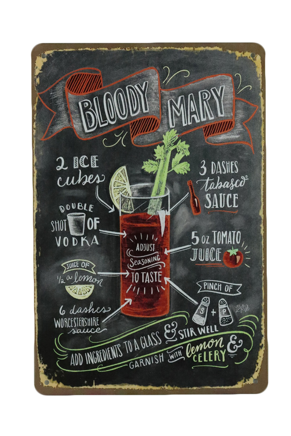 Bloody Mary – Metalen borden