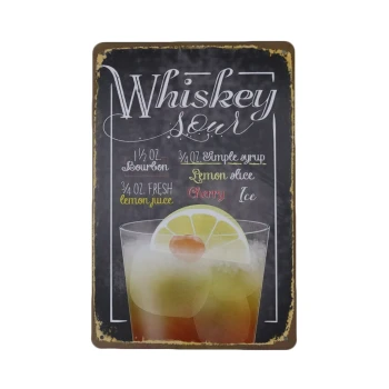 Whiskey Sour Metalen borden