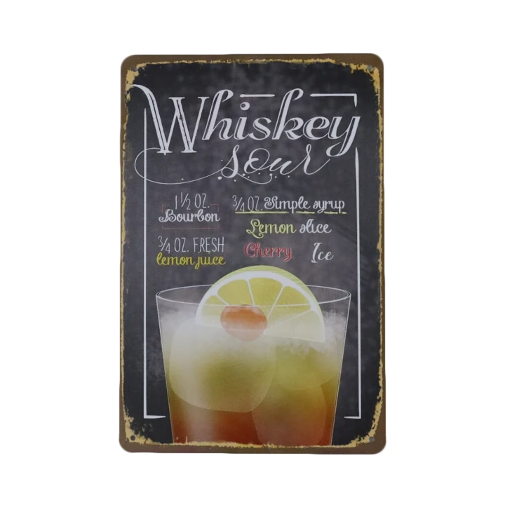 Whiskey Sour Metalen borden