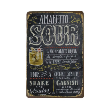 Amaretto Sour - Metalen borden