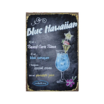 Blue Hawaiian - Metalen borden
