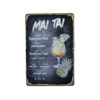 mai tai Metalen borden