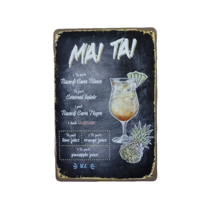 mai tai Metalen borden