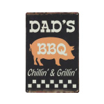 Dad’s BBQ Chillin & Grillin – Metalen borden