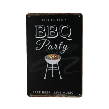 Join Us BBQ Party Metalen borden