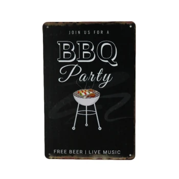 Join Us BBQ Party Metalen borden