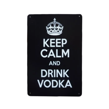 Keep Calm Vodka Metalen borden