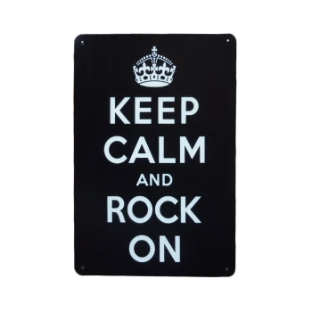 Keep Calm Rock On Metalen borden