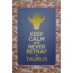 Keep Calm Taurus – Metalen borden