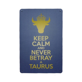 Keep Calm Taurus Metalen borden