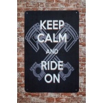 Keep Calm and Ride on – Metalen borden