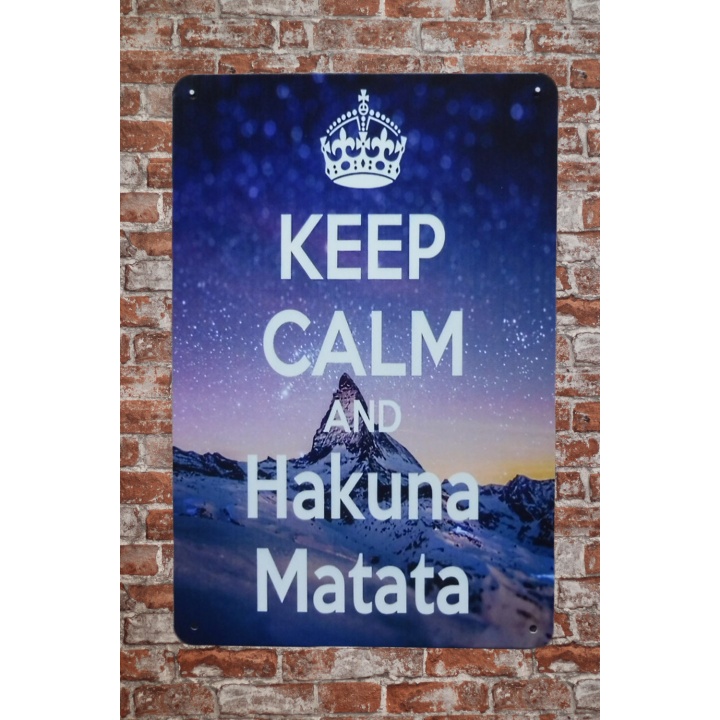 Keep Calm and Hakuna Matata - Metalen wandborden
