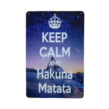 Keep Calm and Hakuna Metalen borden