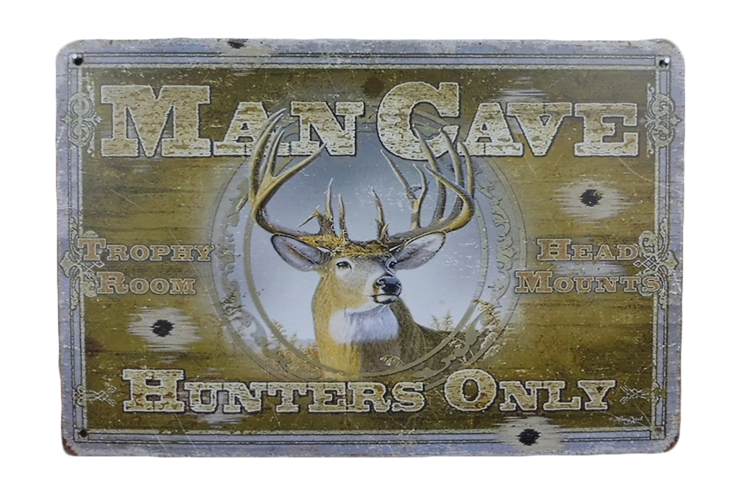 Mancave Hunters only – Metalen borden