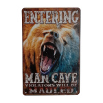 Entering Mancave Violators – Metalen borden