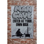 Mancave Caveman – Metalen borden