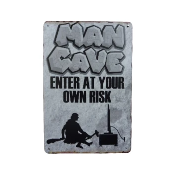 Mancave Caveman - Metalen borden
