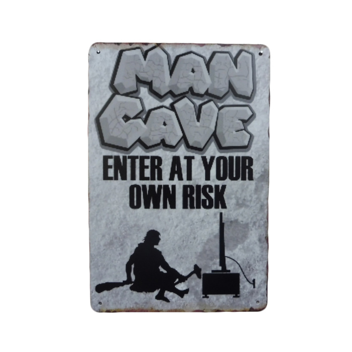 Mancave Caveman Metalen borden