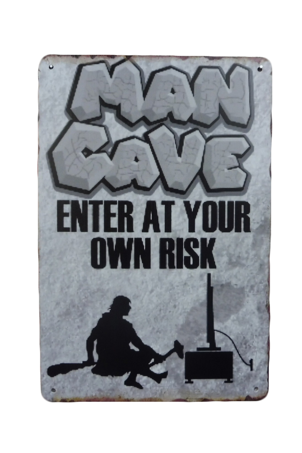 Mancave Caveman – Metalen borden