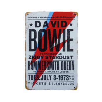 David Bowie Metalen borden