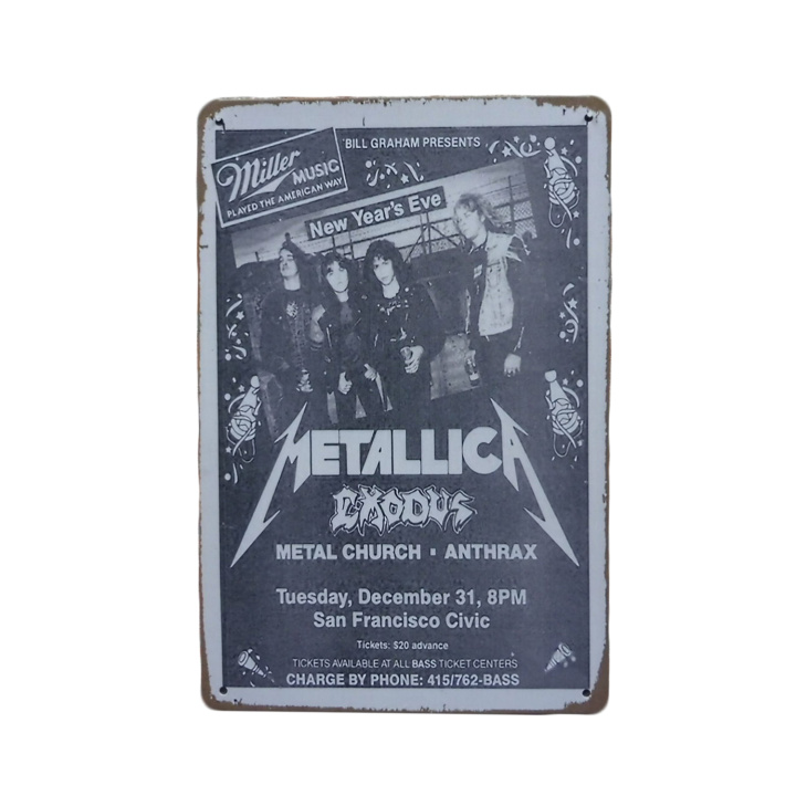 Metallica Metalen wandborden