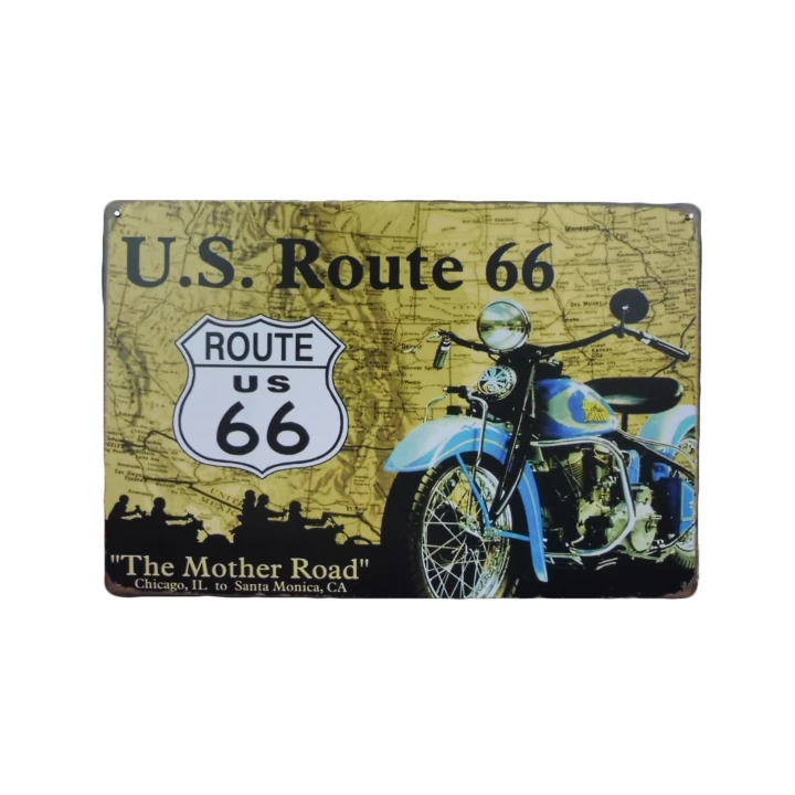 10501 US route 66 wit US Route 66 Metalen borden
