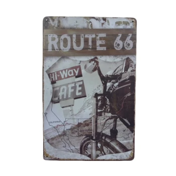 Hi-Way Cafe Route 66 Metalen borden