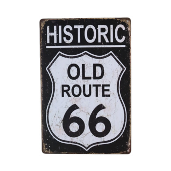 Historic Old Route 66 - Metalen borden