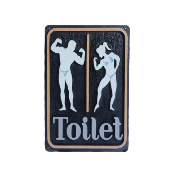Toilet Sportschool - Metalen borden