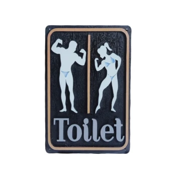 Toilet Sportschool Metalen borden