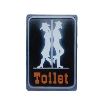 Toilet Cowboy - Metalen borden