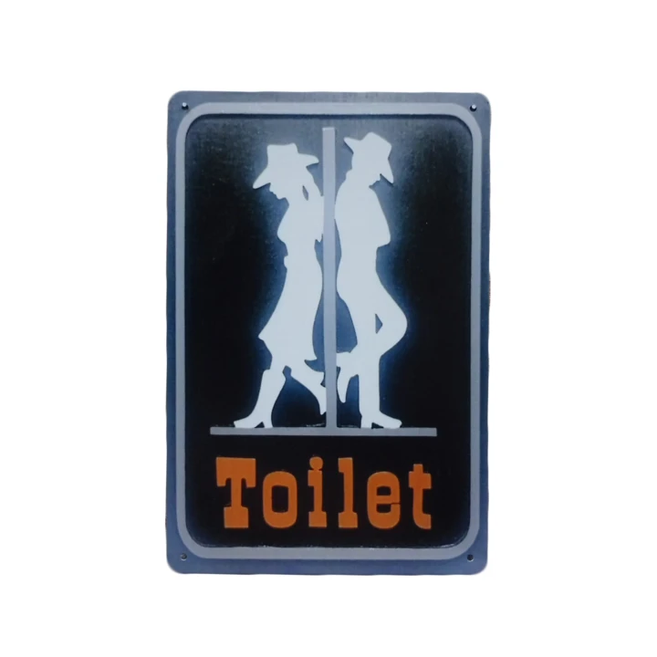 Toilet Cowboy Metalen borden