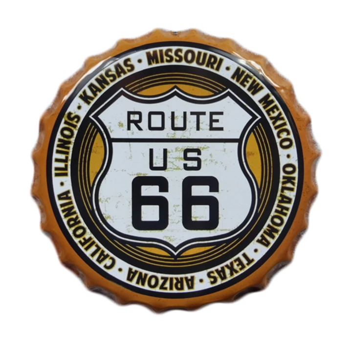10601 Route 66 – Bottle Cap Wit 2 Bottle Cap Route 66
