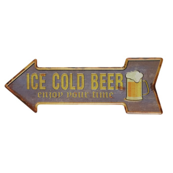 Ice cold beer L Metalen borden