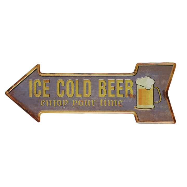 Ice cold beer L Metalen borden