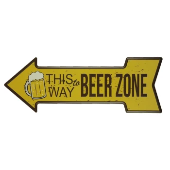 Beer Zone L Metalen borden