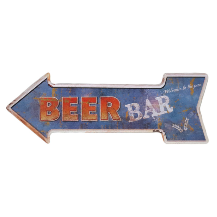 Beer Bar L Metalen borden