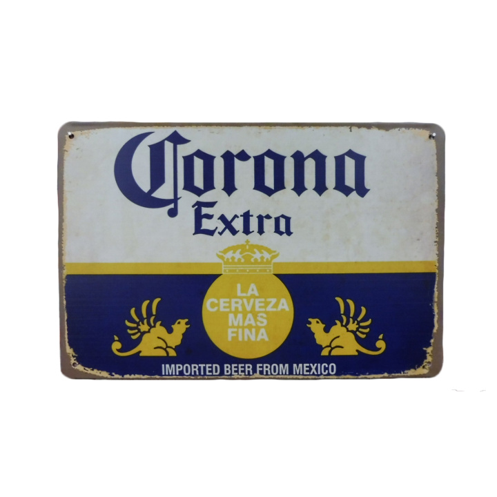 Corona Extra blauw Metalen borden