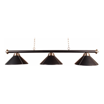 13008 Zwarte lamp met leerr