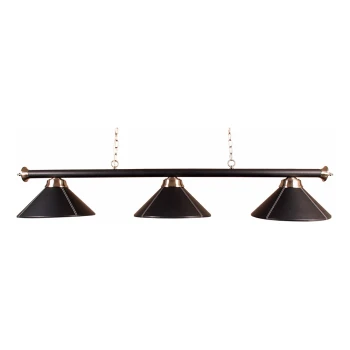 13008 Zwarte lamp met leerr