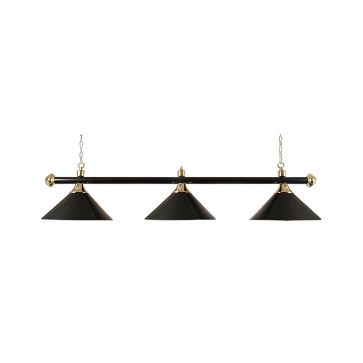 13013 zwart met goude lamp5 Pool/Biljart lampenstang zwart en goud