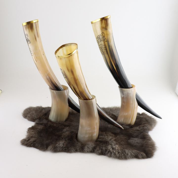 18400-viking-drink-hoorn-goud+stand